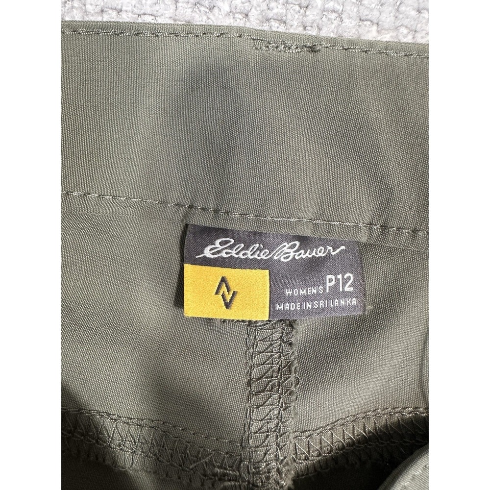 Eddie Bauer Travex Pants Womens 12 Petite 34x27.5 Green Hiking Outdoors Nylon - Picture 8 of 11